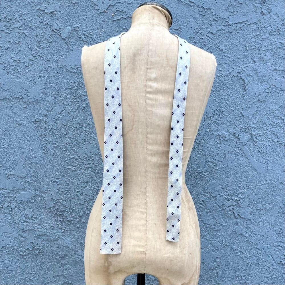 Vintage mod skinny tie in blue Beau Brummell